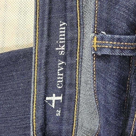 LOFT Womens Dark Wash Curvy Skinny Jeans Size 4 - Picture 7 of 10